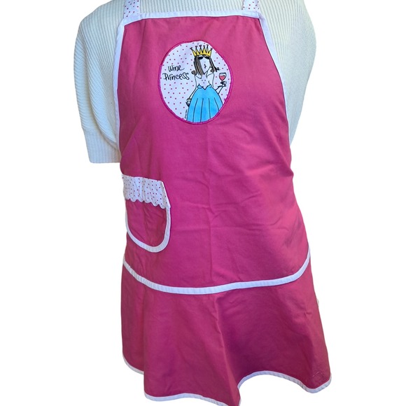 Wine Princess Apron Novelty Kitchen Apron‎ with Pocket Adult Size - Picture 1 of 5